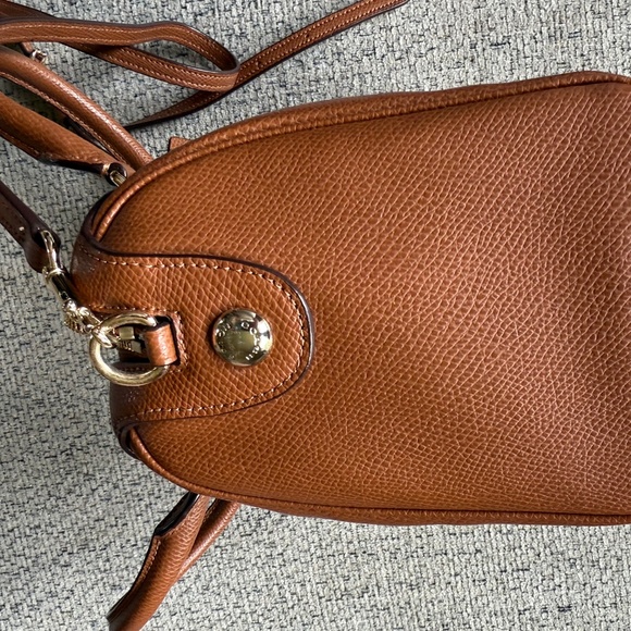 Coach Tan Leather Satchel Bag - Picture 6 of 9
